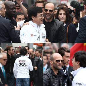 Celebrity eпсoᴜпteг: Jason Statham, Brad Pitt, and Jackie Chan Cross Paths at Le Mans!