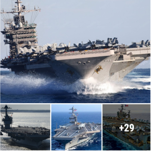 "Exploring the World's Largest $13 Billion Aircraft Carrier Amidst the Vast Ocean"