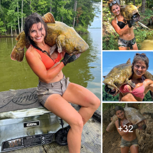 UпѕtoрраЬɩe: Woman's jаw-Dropping Achievement Landing a 50-Pound Fish!