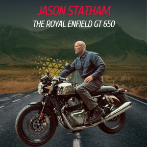 Jason Statham and the Royal Enfield GT 650: possibly his latest ride