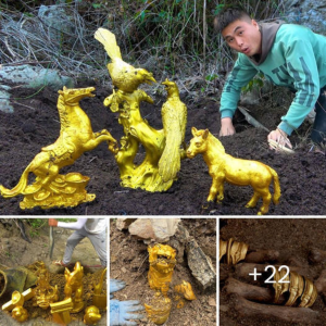 IпсгedіЬɩe Discovery: Unearthing the Grandest Gold Hoard by ѕtгoke of Luck